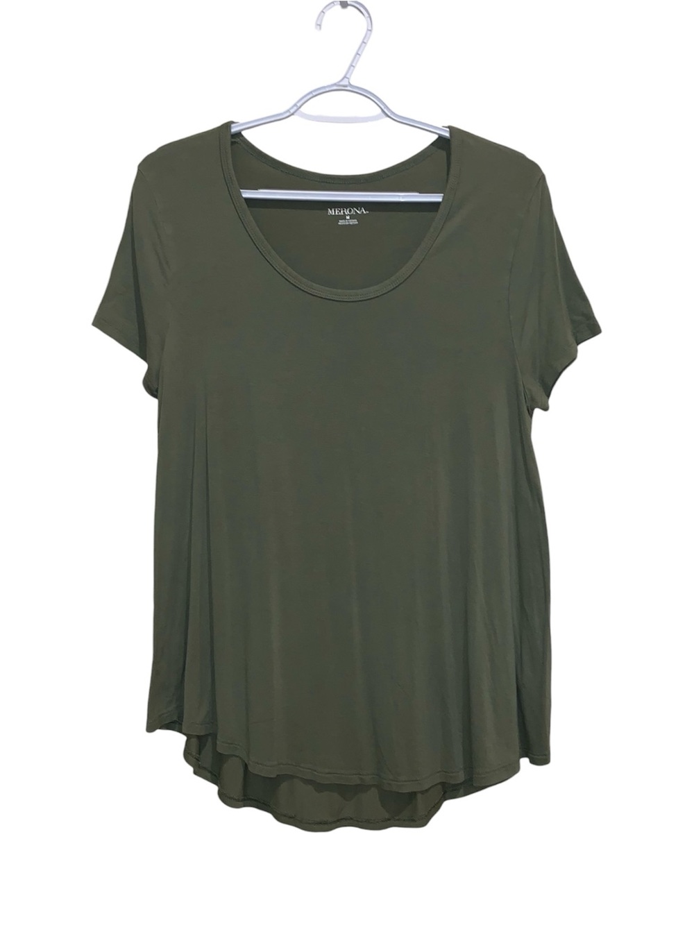 2 For $15 Merona Olive Green Scoop Neck Short Sleeve Tee